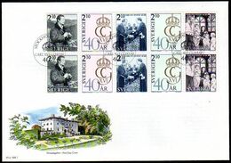 SWEDEN 1986 40th Birthday Of Carl XVI Gustav FDC. Michel 1390-94 - FDC