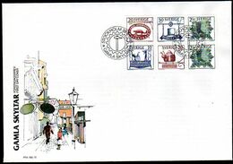 SWEDEN 1985 Old Trade Signs FDC. Michel 1342-46 - FDC