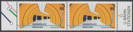 !a! GERMANY 2020 Mi. 3538 MNH Horiz.PAIR W/ Right & Left Margins (a) - Subway Stations: Marienplatz, Munic - Unused Stamps