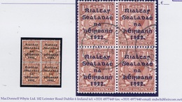 Ireland 1922 Thom Rialtas Wide 1½d Red Brown Block Of 4 Fresh Used With Neat MONAGHAN 13 JA 23 Cds - Usados