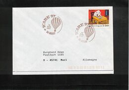 France / Frankreich 1997 Hot Air Balloons Event Interesting Letter - Luchtballons