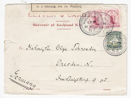 Neuseeland 1905 Brief Mit MIF+Postverschluss Nach Dresden - Storia Postale