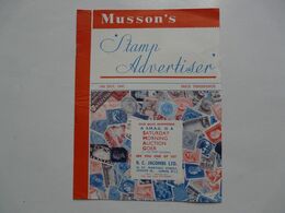 MUSSON'S - STAMP ADVERTISER 1947 - Themengebiet Sammeln