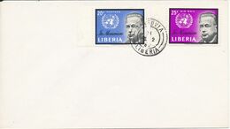 Liberia FDC 2-2-1962 DAG HAMMARSKJÖLD Complete Set Of 2 - Dag Hammarskjöld