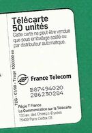 VARIÉTÉS FRANCE 98 F778C / 07/98 GEM2 + 1A  LA VACHE 98 50 UNITES UTILISÉE - Variëteiten