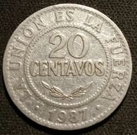 BOLIVIE - BOLIVIA - 20 CENTAVOS 1987 - KM 203 - Bolivië