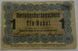 .Germania Occupazione Alleata 1 Ruble Russia 1916 P-R122a (B/1-26 - 1° Guerre Mondiale