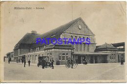 141233 GERMANY MÜLHEIM - RUHR. STATION TRAIN BREAK CIRCULATED TO ARGENTINA POSTAL POSTCARD - Other & Unclassified