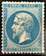 FRANCE 1862 - * (charnière/gomme) - YT 22 - 20c - 1862 Napoléon III