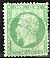FRANCE 1862 - * (charnière/gomme; Trace De Plume) - YT 20 - 5c - 1862 Napoleon III