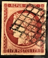 FRANCE 1849 - Canceled (grille) - YT 6 - 1F - 1849-1850 Ceres