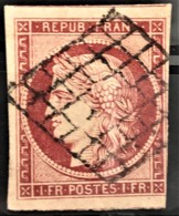 FRANCE 1849 - Canceled (grille) - YT 6 - 1F - 1849-1850 Ceres