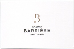 Carte De Visite : Casino Barrière Saint-Malo (Département 35) - Cartes De Casino