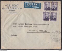 Jewish Judaica Cover Istanbul Turkey 1950 To USA - Stain - Pepo Amram - Jewish