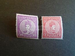 ZA311.7  Hungary  1916  Lot Of 2  Coronation Stamps - Unused Stamps