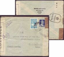 Judaica Censor PASSED DHC/32 /351 Cover Turkey To United States - BEHOR LEVY - Judaísmo