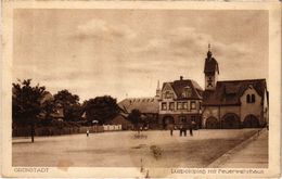 CPA AK Grunstadt Luifpoldplatz Mit Feuerwehrhaus GERMANY (921975) - Grünstadt