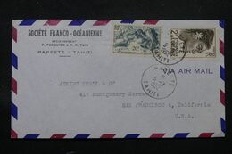 OCÉANIE - Enveloppe Commerciale De Papeete Pour Les Etats Unis En  1952 - L 69691 - Covers & Documents