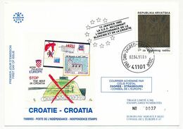 CROATIE - Enveloppe "La C.E.E. Reconnait L'indépendance De La Slovénie Et De La Croatie" 02/04/1991 ZAGREB - Croacia