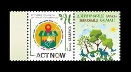 Belarus 2020 Mih. 1382 UN Campaign Against Climate Change Act Now (with Label) MNH ** - Bielorrusia