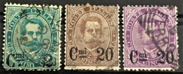 ITALY / ITALIA 1890/91 - Canceled - Sc# 64-66 - Complete Set! - Oblitérés