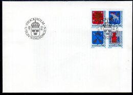 SWEDEN 1981 Rebate Stamps: Provincial Arms FDC. Michel 1145-48 - FDC