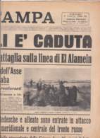 C2204 - Giornale LA STAMPA 2 Luglio 1942 - GUERRA/SEBASTOPOLI CADUTA/BATTAGLIA EL ALAMEIN - Italienisch