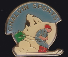 66446- Pin's.Chalvin Sports Aux Deux Alpes Magasins De Sport.Ski. - Invierno