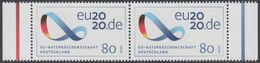 !a! GERMANY 2020 Mi. 3554 MNH Horiz.PAIR W/ Right & Left Margins (b) - Presidency Of The European Council - Unused Stamps