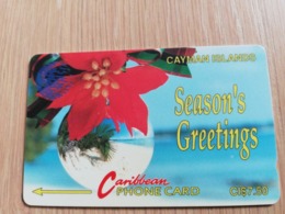 CAYMAN ISLANDS  CI $ 7,50  CAY-4A  CONTROL NR 4CCIA  SEASONS GREETINGS 1993  NEW  LOGO     Fine Used Card  ** 3066** - Kaimaninseln (Cayman I.)