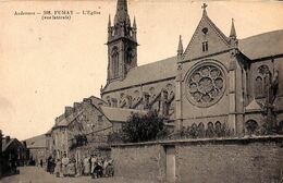 08 - Fumay - L'Eglise (vue Latérale) Animée 1922 - Fumay