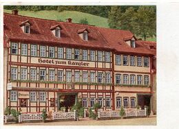 DC3213 - Ansichtskarte / Postkarte Stolberg Südharz, Hotel Zum Kanzler, Inh. Max Boßmann, Straßenseite, Fachwerk, Terras - Stolberg (Harz)