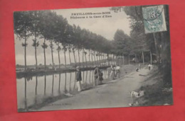 CPA  -  Pavillons Sous Bois  -  Pêcheurs à La Gare D'eau  -( Pêches , Pêche ) - Les Pavillons Sous Bois