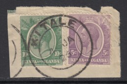 KUT, Sc 19, 21 (SG 77, 79), Used On Piece, Kitale Cancel - Kenya & Oeganda