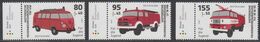 !a! GERMANY 2020 Mi. 3557-3559 MNH SET Of 3 SINGLES W/ Left Margins (b) - Historic Fire Trucks - Unused Stamps