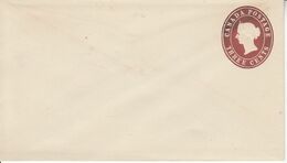 ( Canada Entier Stationery Enveloppe  .. 3 Cent  Marron .. Format 137 X 78 .. Pattes Collée !!! - 1860-1899 Reign Of Victoria