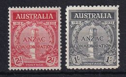 Australia 1935 Anzac SG 154-55 Mint Hinged(disturbed Gum Only) - Mint Stamps