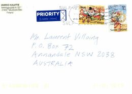 (L 6)  Finland To Australia -  Stamp On Cover - Cartas & Documentos