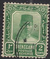 Trengganu Malaya 1921 - 41 KGV 2ct Green Sultan Suleiman Used SG 27a ( C1450 ) - Trengganu