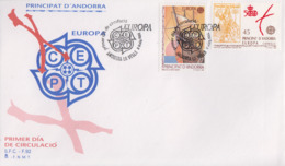 Enveloppe  FDC  1er  Jour    ANDORRE    ANDORRA   Découverte  De  L' Amérique  Par  Christophe  COLOMB   EUROPA    1992 - 1992