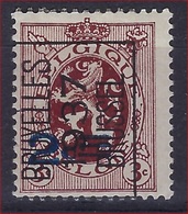 Belgie 1937 - Verschoven Opdruk - 2c Op 3c - * MH Bruxelles 1937 - V318 PREO 318 - Typos 1929-37 (Heraldischer Löwe)