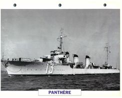 (25 X 19 Cm) (26-08-2020) - H - Photo And Info Sheet On Warship - French Navy - Panthère (13) - Bateaux