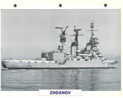 (25 X 19 Cm) (26-08-2020) - H - Photo And Info Sheet On Warship - Russia Navy - Zhdanov - Bateaux