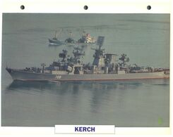 (25 X 19 Cm) (26-08-2020) - H - Photo And Info Sheet On Warship - Russia Navy - Kerch (708) - Bateaux