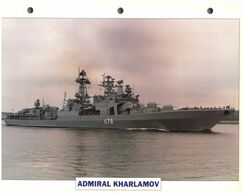 (25 X 19 Cm) (26-08-2020) - H - Photo And Info Sheet On Warship - Russia Navy - Admiral Kharlamov (678) - Bateaux
