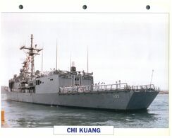 (25 X 19 Cm) (26-08-2020) - H - Photo And Info Sheet On Warship - Taiwan Navy - Chi Kuang (1105) - Bateaux
