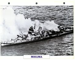 (25 X 19 Cm) (26-08-2020) - H - Photo And Info Sheet On Warship - Japan Navy - Mikuma - Bateaux