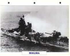 (25 X 19 Cm) (26-08-2020) - H - Photo And Info Sheet On Warship - Japan Navy - Mikuma - Bateaux