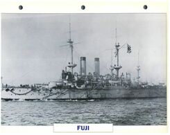 (25 X 19 Cm) (26-08-2020) - H - Photo And Info Sheet On Warship - Japan Navy - Fuji - Bateaux
