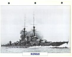 (25 X 19 Cm) (26-08-2020) - H - Photo And Info Sheet On Warship - Japan Navy - Kongo - Bateaux